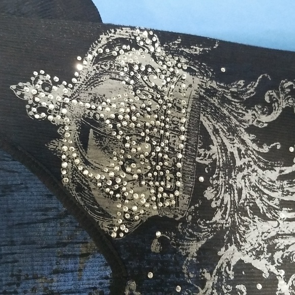 Vintage Couture Size M V-Neck Shear Short Sleeve T-Shirt - Picture 6 of 10